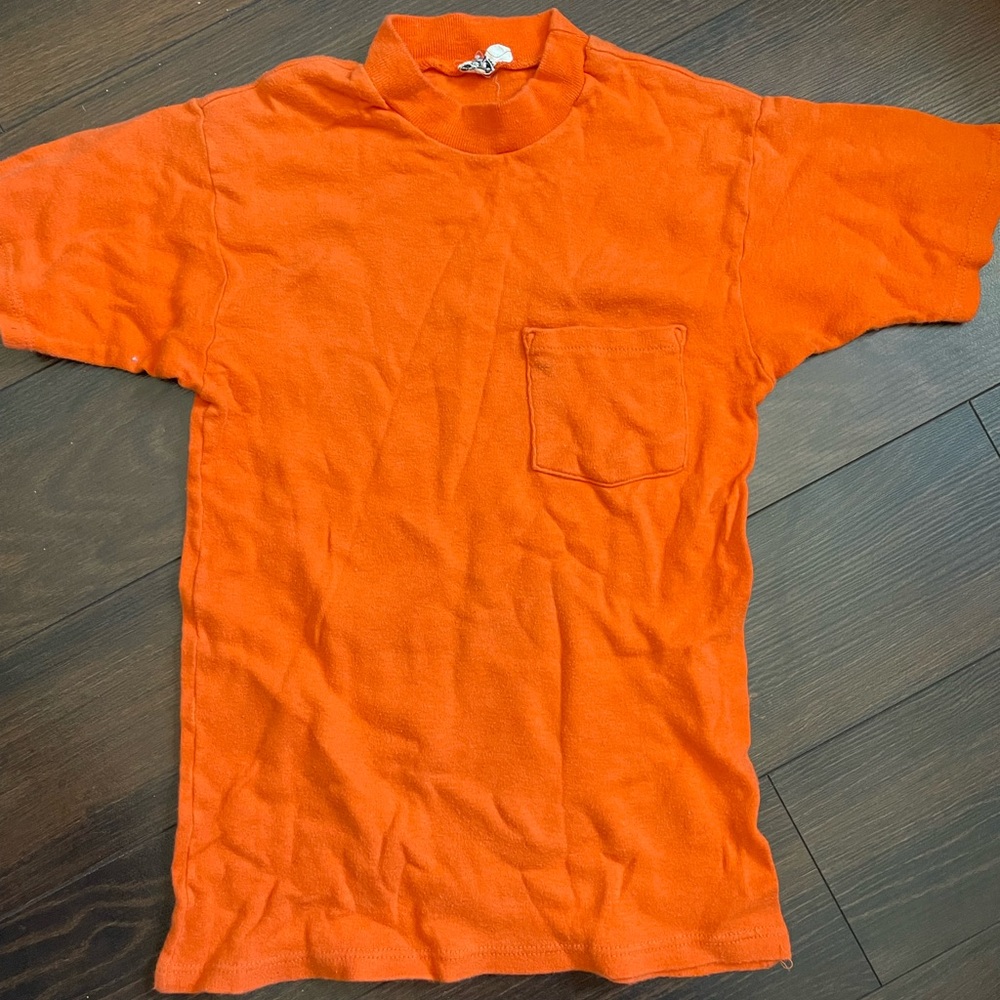 Vintage bright orange children’s  Shirt